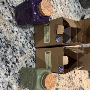 Longaberger Eggplant Spice Jar with Cork Lid
